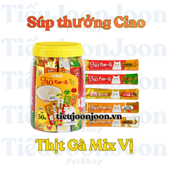 Súp thưởng mèo INABA CIAO Churu Thịt Gà Mix 5 Vị