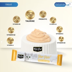 SỐT THƯỞNG KIT CAT PURR PUREE GÀ & NGỪA BÚI LÔNG 75G - VÀNG