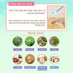 Dung dịch vệ sinh tai cho mèo Lee&Webster 130ml