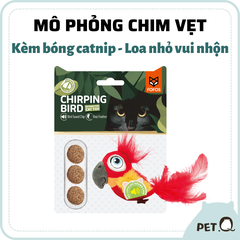 Đồ chơi chim vẹt có tiếng kêu kèm bóng catnip FOFOS
