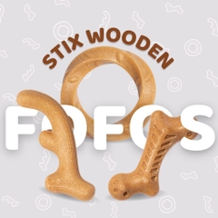 Đồ chơi cắn gặm cho chó hình vòng tròn gỗ FOFOS