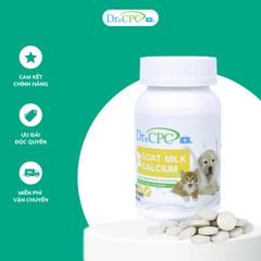 Viên bổ sung canxi từ sữa dê cho chó mèo Dr. CPC Goat Milk Calcium 90g