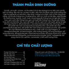 NT Subzero cho Mèo - Cá biển cao cấp và rau củ quả tự nhiên (Cho mọi giống mèo ở mọi lứa tuổi) - NEW LOOK