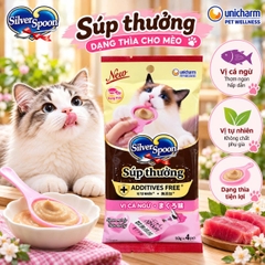 Súp thưởng dạng thìa Vị tự nhiên không Chất điều vị và màu thực phẩm cho mèo Silver Spoon 40g - Additives Free+