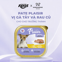 Pate Plaisir vị Gà tây và rau củ cho chó trưởng thành 100g