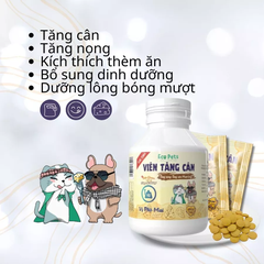 Viên tăng cân Ecopets vị phô mai 75g (200 viên)