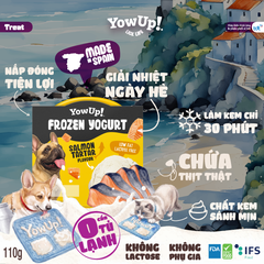KEM SỮA CHUA YOWUP! CHO CHÓ, MÈO - CÁ HỒI_Thức ăn cho chó mèo 110g (Yowup Dogs/Cats Frozen Tartar Salmon)