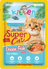 Pate cho mèo con Super Cat vị Cá Biển 85g