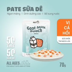 Pate Sữa Dê PetQ Vị Cá Hồi 70g
