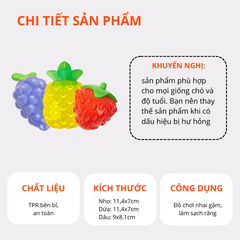 Đồ chơi cắn gặm hình trái dâu FOFOS (Không Âm Thanh)