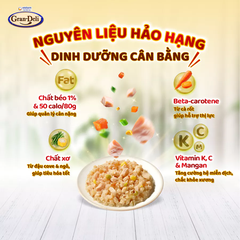 Pate cho chó Gran-Deli vị Phô mai, Gà và Rau củ trong thạch 80g