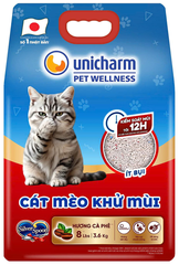 Cát mèo khử mùi Silver Spoon Unicharm 8L - Hương Cà Phê