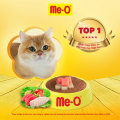 Pate cho mèo Me-O vị Cá ngừ và cá thịt trắng 80g