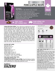 NT Subzero cho Chó - Thịt lợn, táo và rau củ quả tự nhiên (Cho mọi giống chó ở mọi lứa tuổi)