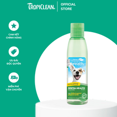 Nước vệ sinh răng miệng TropiClean Fresh Breath dành cho chó 118ml