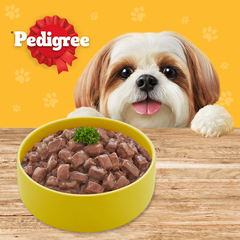 Pate cho chó lớn dạng sốt Pedigree - Bò nấu sốt 130g