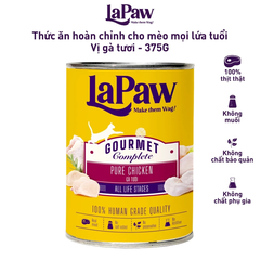 laPaw Gourmet Pate thức ăn hoàn chỉnh cho mèo mọi lứa tuổi Lon 375G