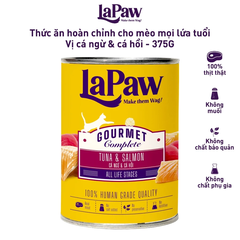laPaw Gourmet Pate thức ăn hoàn chỉnh cho mèo mọi lứa tuổi Lon 375G