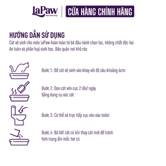 Cát vệ sinh đậu nành trộn cát bã sắn LaPaw 8L - Hương Kẹo Lollipop