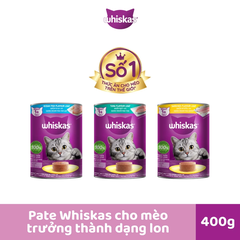 Pate mèo trưởng thành Whiskas Adult vị Cá Mòi 400g