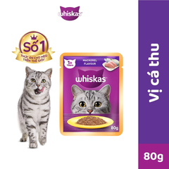 Pate mèo trưởng thành Whiskas Adult vị Cá Thu 80g