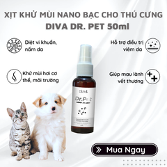 Chai xịt khử mùi Nano Bạc cho thú cưng DIVA Dr. Pet 50ml