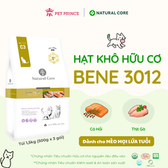 Thức ăn hạt Natural Core C3 BENE 3012 cho mèo Thịt gà & Cá hồi 1,5kg
