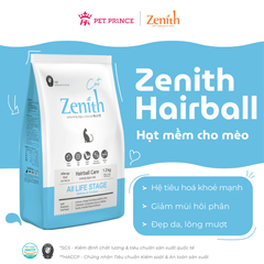 Thức ăn hạt mềm cho mèo Zenith - Hairball 1,2kg