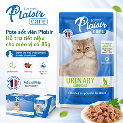 Pate sốt viên Plaisir Hỗ trợ tiết niệu cho mèo vị cá 85g