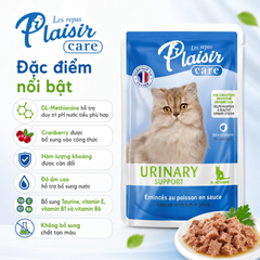 Pate sốt viên Plaisir Hỗ trợ tiết niệu cho mèo vị cá 85g
