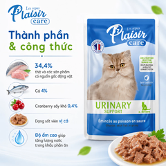 Pate sốt viên Plaisir Hỗ trợ tiết niệu cho mèo vị cá 85g