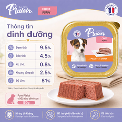 Pate Plaisir vị Gà cho chó con 150g