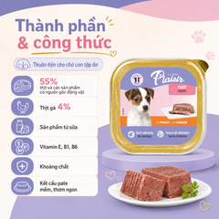 Pate Plaisir vị Gà cho chó con 150g