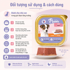 Pate Plaisir vị Gà cho chó con 150g