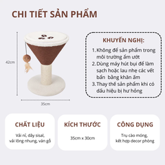 Trụ cào móng mèo Ly Cà Phê FOFOS