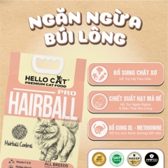 Thức ăn hạt Hello Cat hỗ trợ ngăn ngừa đào thải búi lông 1,2kg