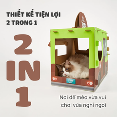 Nhà cào móng mèo hình xe cà phê