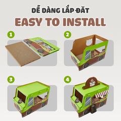 Nhà cào móng mèo hình xe cà phê