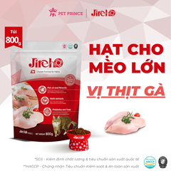 Thức ăn hạt JirehO vị Thịt Gà cho mèo 800g