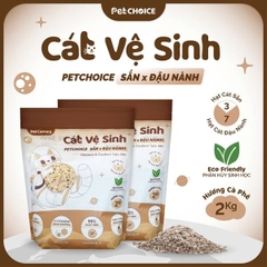 Cát vệ sinh mèo Sắn Mix Đậu Nành PetChoice 2kg