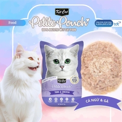 Pate Kit Cat Petite Pouch vị cá ngừ và gà 70g - Tím Đậm