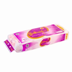 Giấy V/S Hà Nội 3 lớp Tím - có lõi (10 cuộn/dây x 10 dây/thùng)