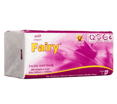 Giấy rút lụa Fairy 2 lớp x 560 tờ - 280 lần rút (36 gói/thùng)