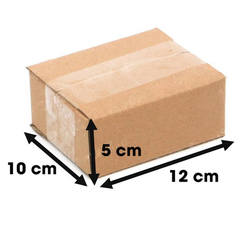 Hộp 12x10x5 cm - 3 lớp sóng B, mặt nâu, đáy mộc, nắp đối