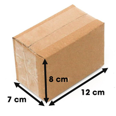 Hộp 12x7x8 cm - 3 lớp sóng B, mặt nâu, đáy mộc, nắp đối