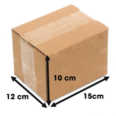 Hộp 15x12x10 cm - 3 lớp sóng B, mặt nâu, đáy mộc, nắp đối