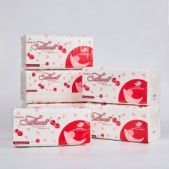 Giấy rút Silkwell Cherry 560 tờ, 2 lớp, 280 lần rút