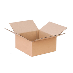 Hộp 20x20x10 cm - 3 lớp sóng B, mặt nâu, đáy mộc, nắp đối