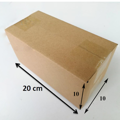 Hộp 20x10x10 cm - 3 lớp sóng B, mặt nâu, đáy mộc, nắp đối