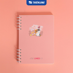 Sổ lò xo A5 MB-025 cam đào 120T kẻ ngang